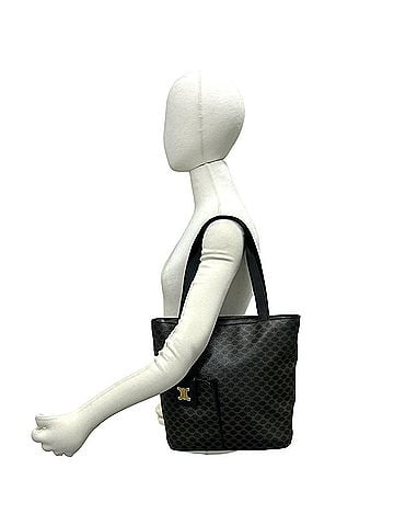 Céline CELINE Macadam Blazon Triomphe Pattern Leather Tote Bag/Shoulder Bag (Brown, 19481) (view 2)