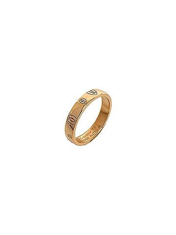 Cartier CARTIER Happy Birthday Ring, Logo Engraved, 18K 750PG, Size #55, Pink Gold, Item No. 23802 (view 1)