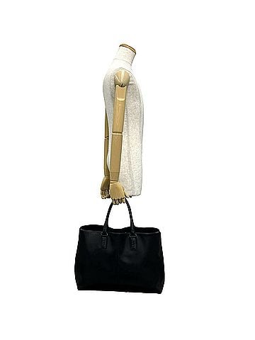 Bottega Veneta BOTTEGA VENETA Vintage Marco Polo Leather Tote Bag/Handbag for Men, Black, 23531 (view 2)