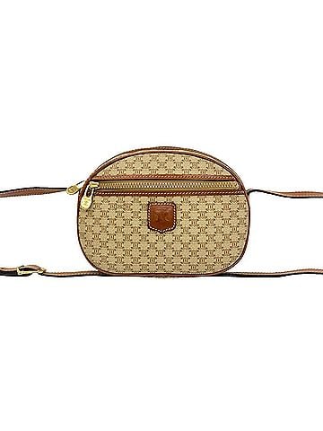 Céline CELINE Vintage Macadam Blazon Triomphe Logo Leather Mini Shoulder Bag Pouch Brown 31831 (view 1)