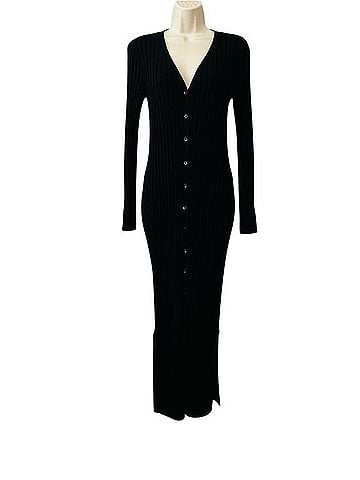 Club Monaco Wool Ribbed Cardigan Dress Casual Dress (view 1)