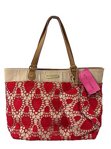 Betsey Johnson Lacey Heart Tote (view 1)