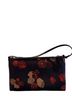 Coach Floral Black Red Tan Leather Clutch One size - photo 2