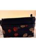 Coach Floral Black Red Tan Leather Clutch One size - photo 6