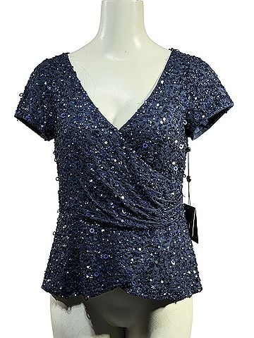 Adrianna Papell Short Sleeve Blouse (view 1)