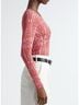 ETRO Paisley Pink Red Silk Pullover Sweater Size 6 - photo 16