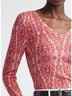 ETRO Paisley Pink Red Silk Pullover Sweater Size 6 - photo 6