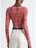 ETRO Paisley Pink Red Silk Pullover Sweater Size 6 - photo 5