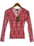 ETRO Paisley Pink Red Silk Pullover Sweater Size 6 - photo 7