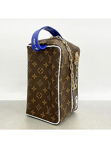 Louis Vuitton Louis Vuitton Monogram NBA Collaboration Clutch Bag Cloakroom Drop Kit M45588 Brown Men's (view 2)