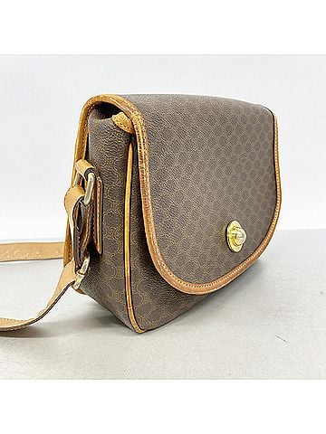 Céline Celine Macadam Shoulder Bag, Brown, Women's (view 2)