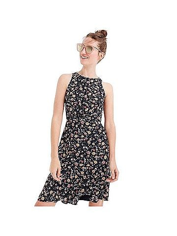 J.Crew Vintage Floral Ruched Waist Dress Casual Dress (view 1)