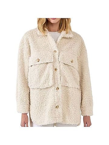 English Factory Teddy Sherpa Oversized Coat Jacket Jacket (view 1)