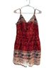 Japna 100% Polyester Floral Red Multi Color Romper Size L - photo 1