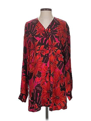 Dana Buchman Dana Buchman Long Sleeve Silk Top (view 1)