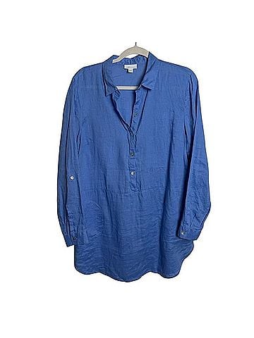 J.Jill Love Linen Long Sleeve Polo (view 1)