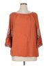 Max Studio 100% Rayon Orange Max Studio 3/4 Sleeve Blouse Size 1X - photo 1