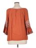 Max Studio 100% Rayon Orange Max Studio 3/4 Sleeve Blouse Size 1X - photo 2