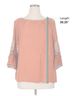 Max Studio 100% Rayon Orange Max Studio 3/4 Sleeve Blouse Size 1X - photo 5
