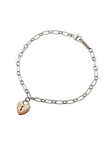 Tiffany & Co. Tiffany &amp; Co. Heart Lock Bracelet, 18K Pink Gold, Sterling Silver 925, Women's (view 1)