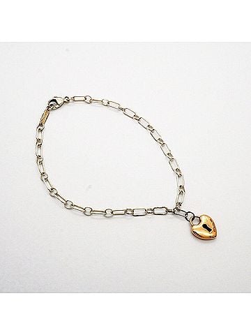 Tiffany & Co. Tiffany &amp; Co. Heart Lock Bracelet, 18K Pink Gold, Sterling Silver 925, Women's (view 2)