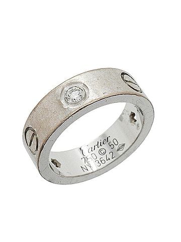 Cartier Cartier Love Ring, 3PD, 18KWG White Gold, Diamond, Size #50, Ladies' Ring (view 1)