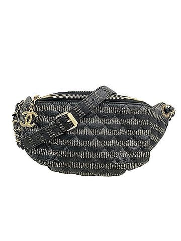 Chanel Chanel Matelassé Leather Waist Bag, Black/Champagne, Women's, OP018094 (view 1)