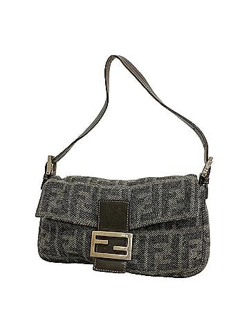 Fendi Fendi Zucca Mamma Bucket Wool Handbag, Gray, Women's (view 1)