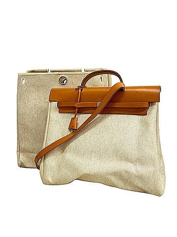 Hermès Hermes Herbag MM handbag, Toile H, natural, ?B stamp, 2-way bag for women (view 1)