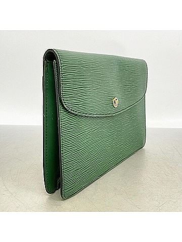 Louis Vuitton Louis Vuitton Epi Montaigne 27 Clutch Bag M52654 Borneo Green (Men's/Women's) (view 2)