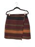 Ann Taylor LOFT Stripes Multi Color Black Burgundy Orange Green Wool Skirt Size 6 - photo 1