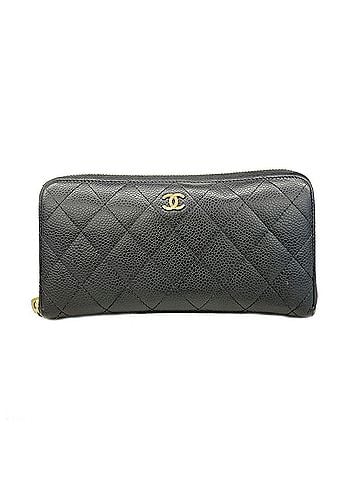 Chanel Chanel long wallet, Matelassé caviar leather, black, women's. (view 1)