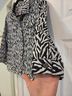Chico's Animal Print Black White Denim Jacket Size 1X - photo 5