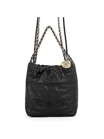 Chanel Chanel handbag CHANEL22 Mini Coco Mark Caviar Skin AS3980 CHANEL 2-way shoulder bag Black for women (view 1)