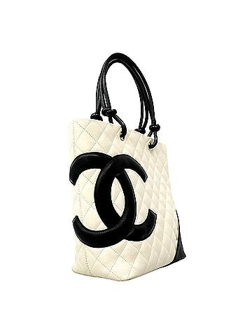 Chanel Chanel Cambon Lambskin Tote Bag, White, Women's (view 2)