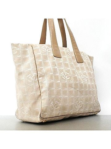 Chanel Chanel New Travel Nylon Tote Bag, Beige, Women's (view 2)