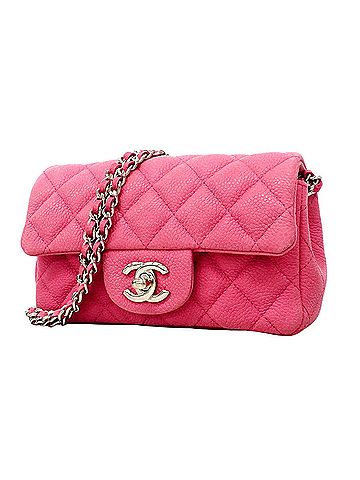 Chanel Chanel Matelassé Chain Shoulder Bag, Caviar Leather, Pink, Women's, OP024254 (view 1)