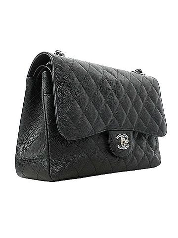 Chanel Chanel Shoulder Bag, Large Matelassé, Double Flap, Chain, Caviar Leather, Black, Women's, OP023561 (view 2)