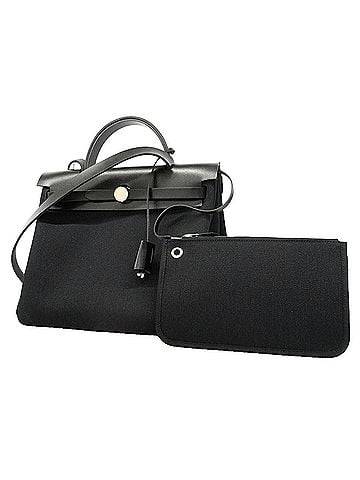 Hermès Hermes Herbag Zip PM Handbag, Toile Military, Black, B Stamp, 2-way Bag for Women, OP023116 (view 1)