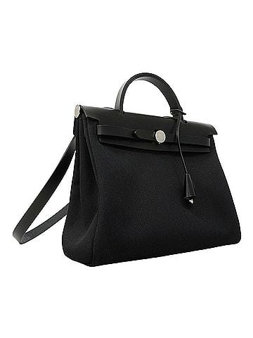 Hermès Hermes Herbag Zip PM Handbag, Toile Military, Black, B Stamp, 2-way Bag for Women, OP023116 (view 2)