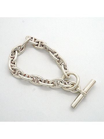 Hermès Hermes Chaine d'Ancre MM Bracelet, 16 links, Sterling Silver 925, Men's/Women's (view 2)