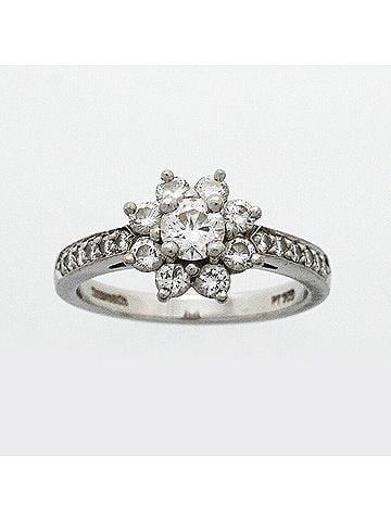 Tiffany & Co. Tiffany &amp; Co. Flora Ring, Pt950 Platinum, Diamond, Women's (view 2)