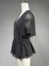 Madewell Polka Dots Black Short Sleeve Blouse Size S - photo 4