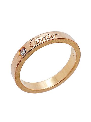 Cartier Cartier C de Ring, 1PD (18K Pink Gold) with Diamond, Ladies' (view 1)
