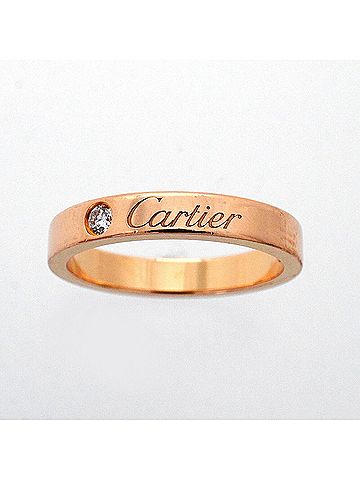 Cartier Cartier C de Ring, 1PD (18K Pink Gold) with Diamond, Ladies' (view 2)