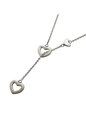 Tiffany & Co. Tiffany &amp; Co. Heart Link Lariat Necklace, Sterling Silver 925, Women's (view 1)