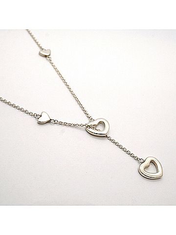 Tiffany & Co. Tiffany &amp; Co. Heart Link Lariat Necklace, Sterling Silver 925, Women's (view 2)