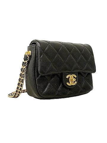 Chanel Chanel Mini Matelassé Chain Shoulder Bag, Caviar Leather, Black, Women's (view 2)