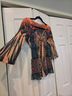 One World Floral Graphic Multi Color Long Sleeve Blouse Size S - photo 4