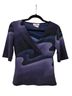 A. Byer Print Multi Color Short Sleeve Blouse Size L - photo 1